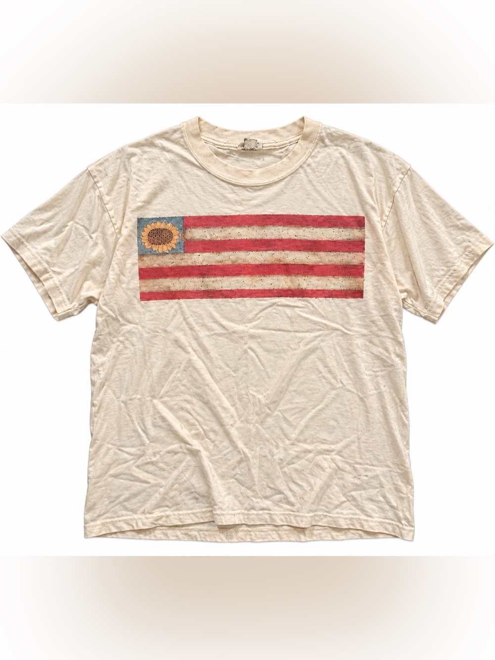 Vintage made in USA American flag tee size XL